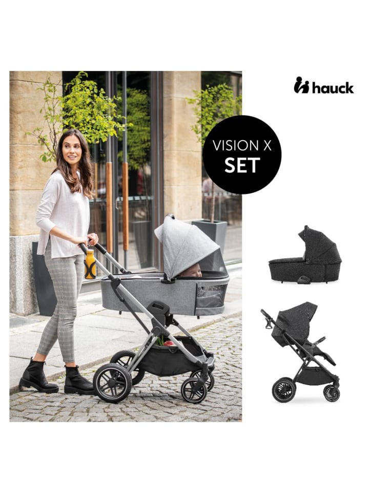 Hauck 3in1 Kinderwagen-Set Vision X Trio Set Black in schwarz günstig kaufen onesize