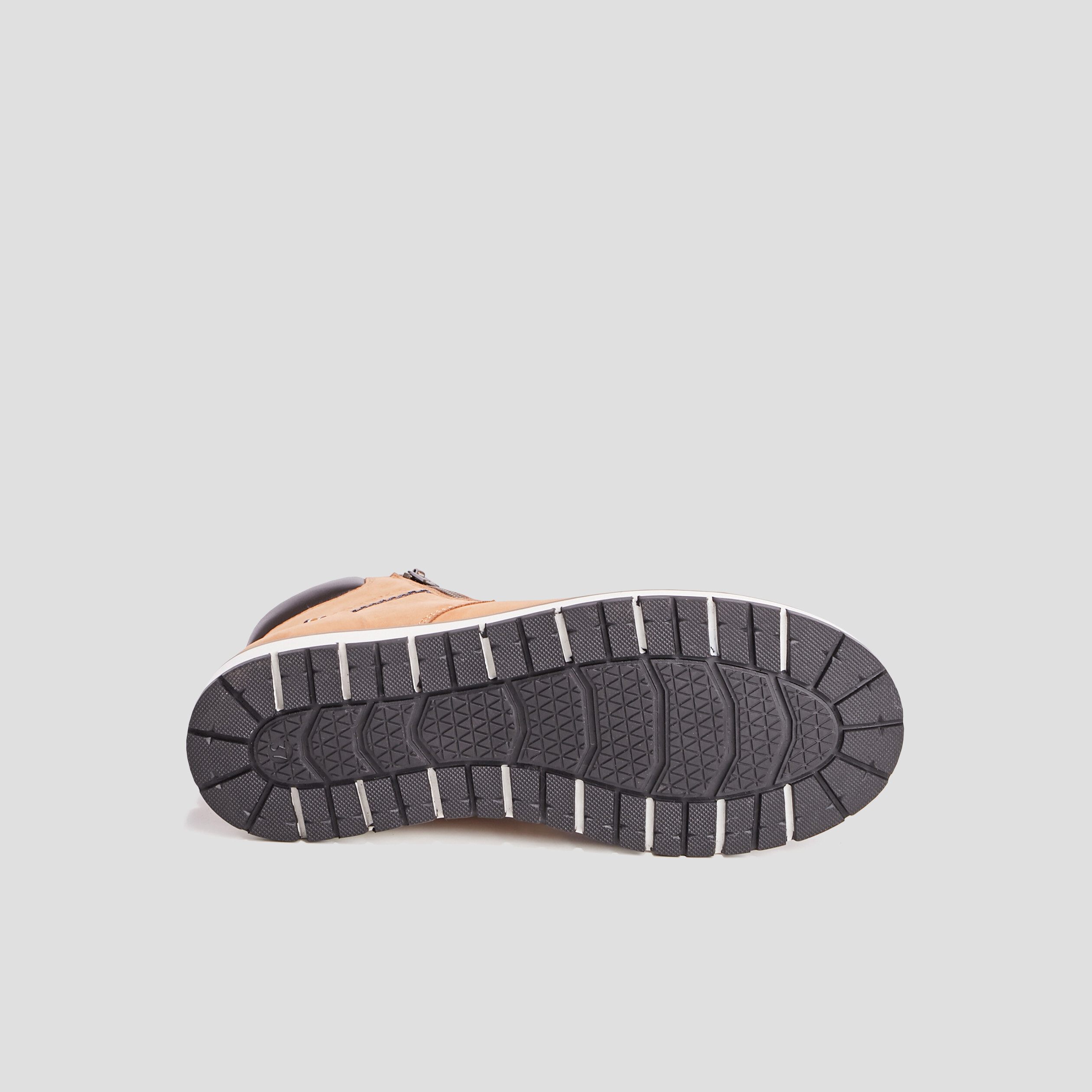 Baskets montantes en cuir Creeks camel garçon | La Halle
