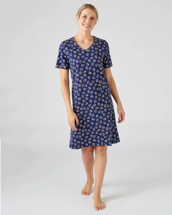 Chemise de nuit maille jersey coton peigné
