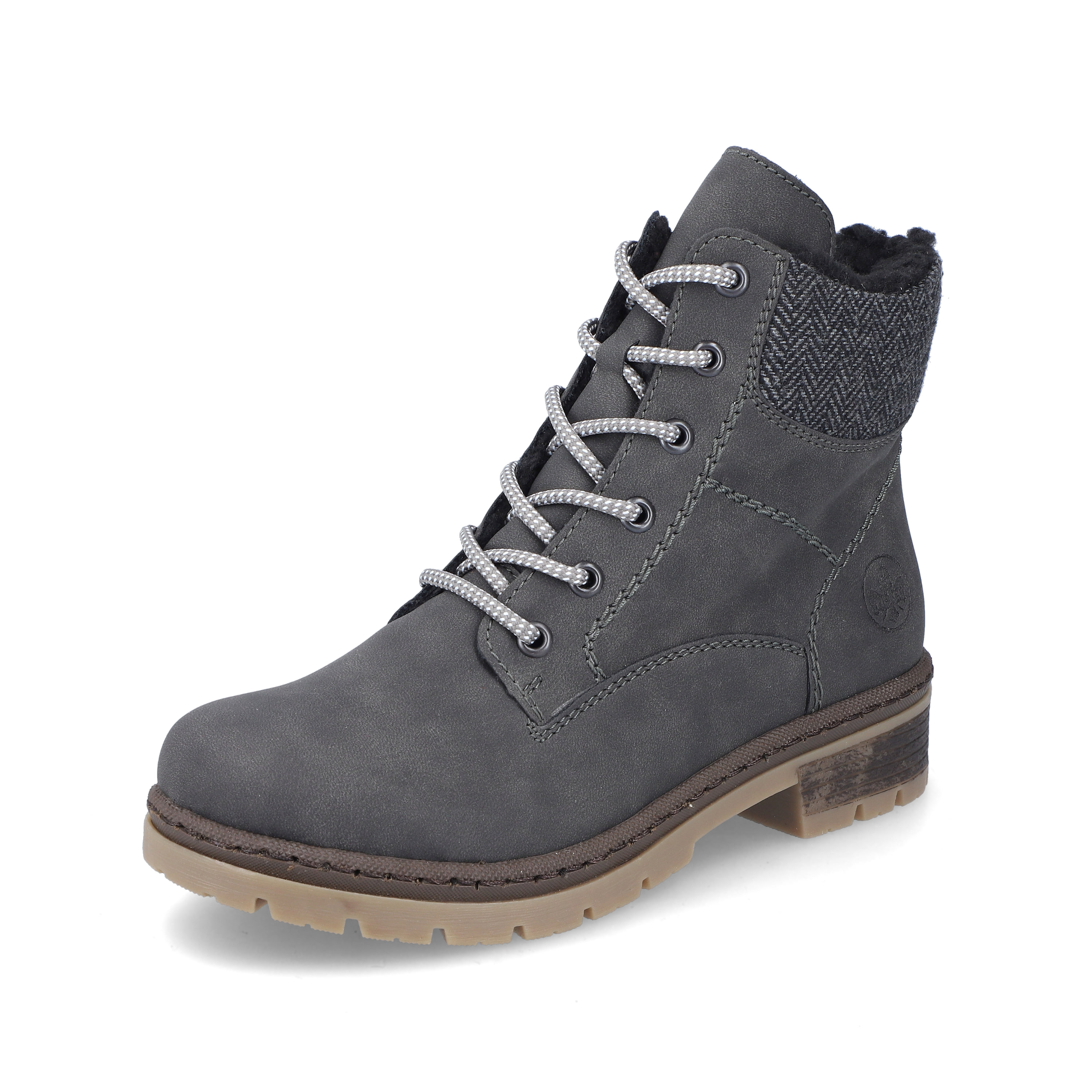 Rieker Damen Schnürstiefel asphaltgrau