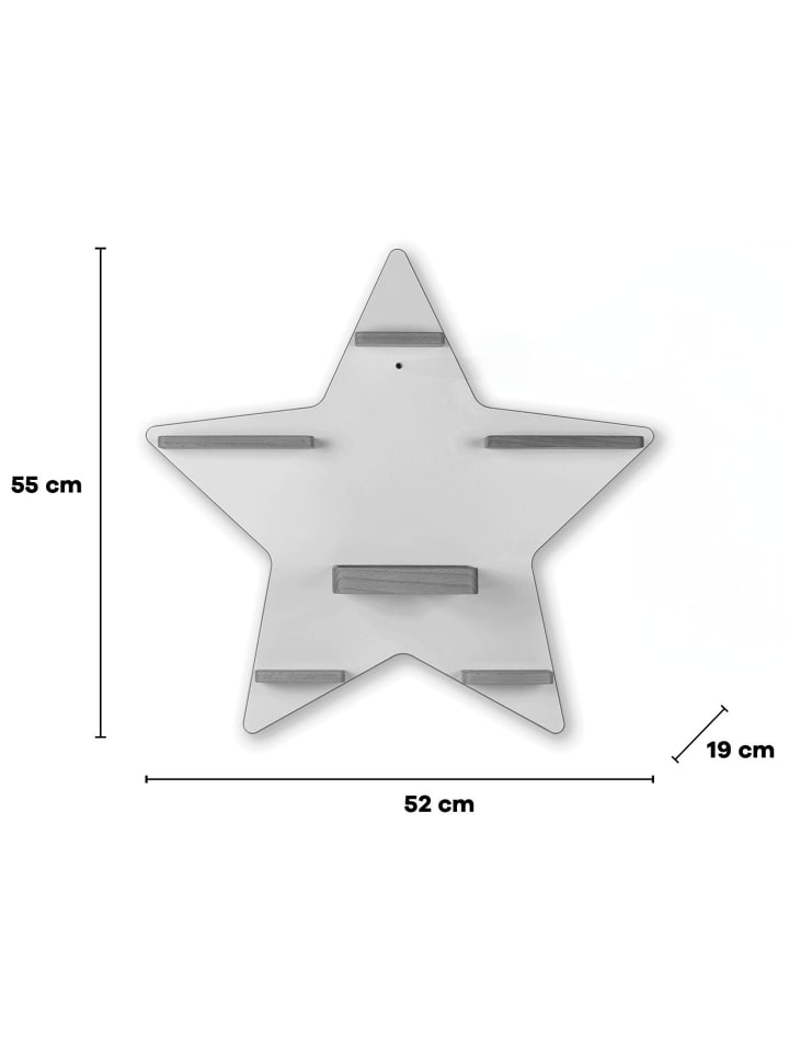 BOARTI Regal Holz Stern Kinder Toniebox Tonies Figuren in Grau günstig kaufen onesize