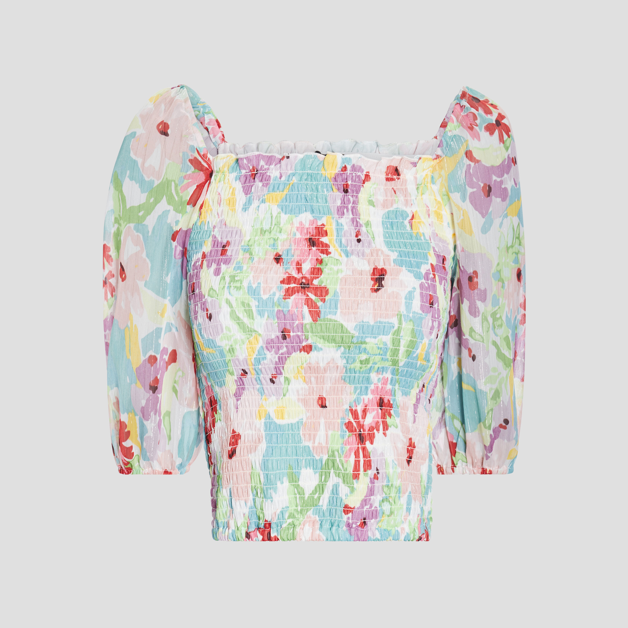 Blouse cropped manches 3 4 ecru femme | La Halle