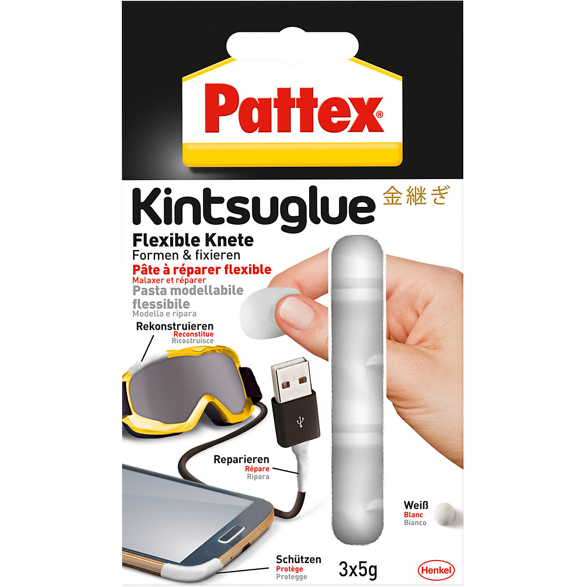 Kintsuglue weiß, 3x5g