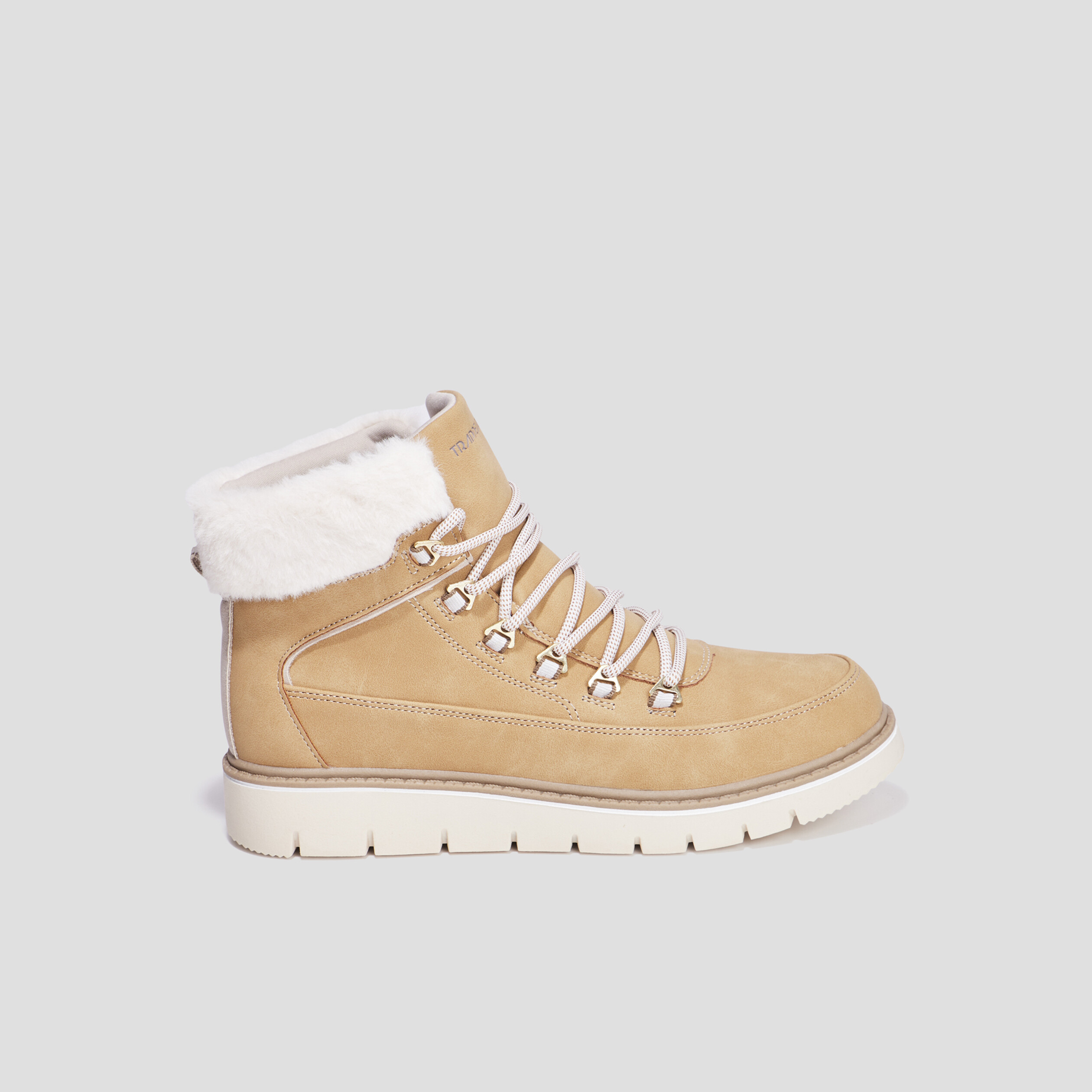 Bottines fourrées à lacets Trappeur sable femme | La Halle