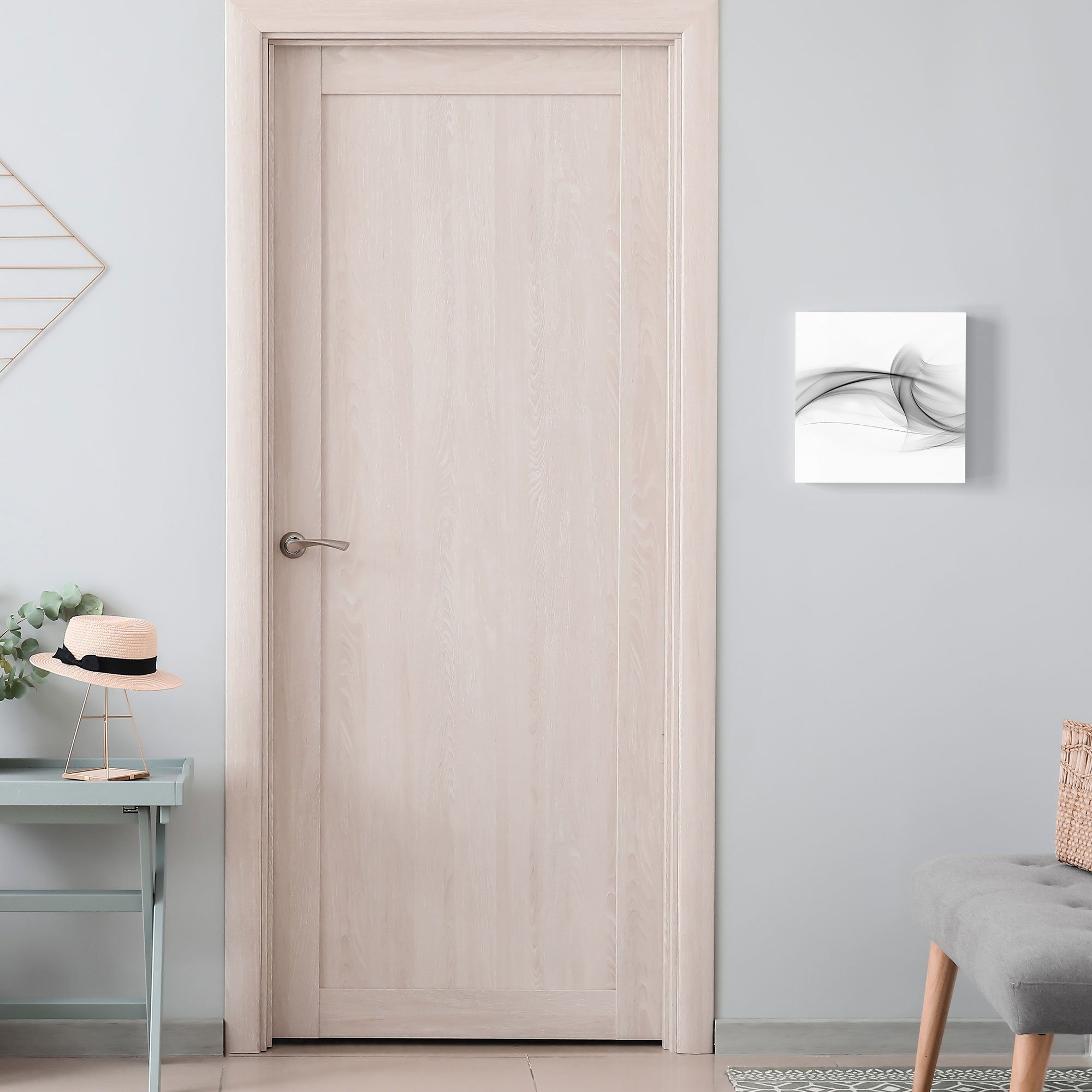 DEQORI Schlüsselkasten 'Rauchige Nebelschwaden', Glas Schlüsselbox modern magnetisch beschreibbar