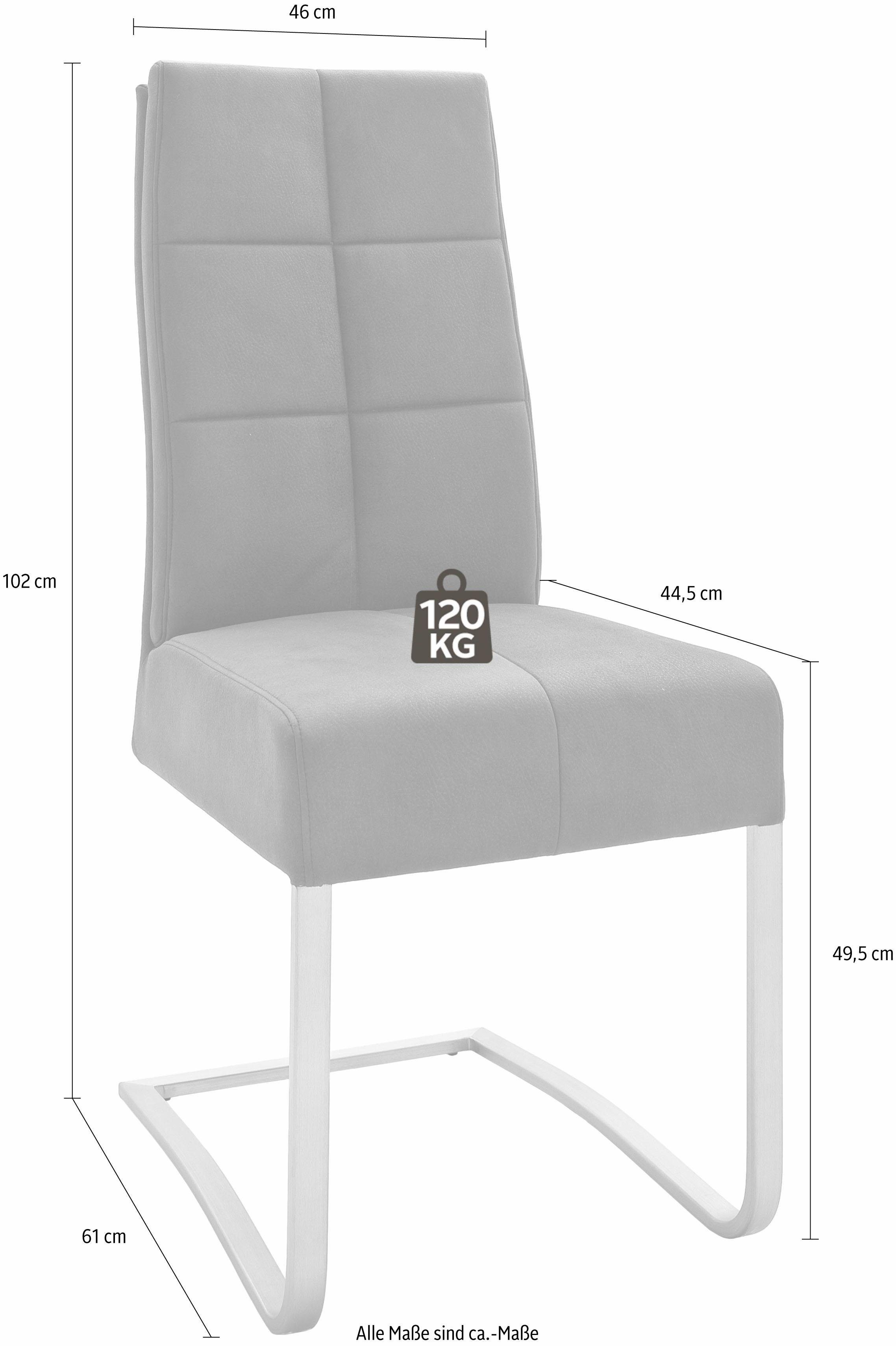 MCA furniture Esszimmerstuhl Salva Schwingstuhl (Set, 2 St), mit Tonnentaschenfederkern, belastbar bis max. 120 kg