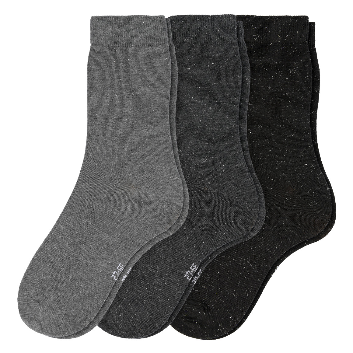 3 Paar Damen Socken mit Effektgarn
