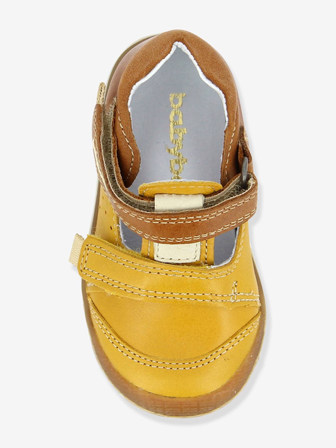 Bottillons cuir bébé garçon Snow Babybotte® jaune
