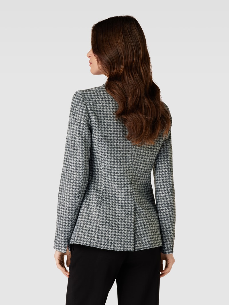 Blazer mit Allover-Muster in hellgrau meliert