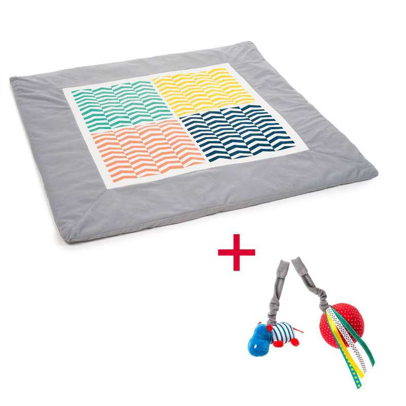 Lot tapis d'éveil et 2 hochets Oxybul