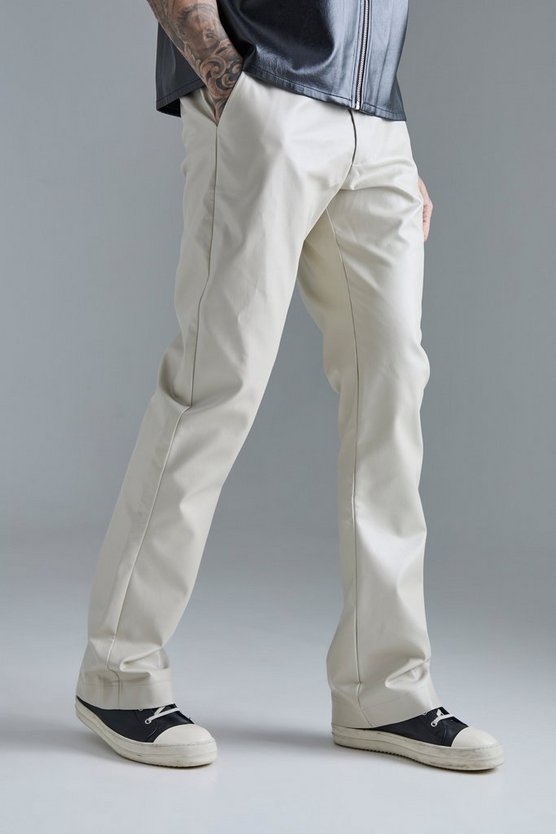 Tall Slim-Fit PU-Schlaghose