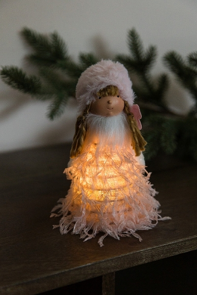 MyFlair Engel mit LED - Rosa