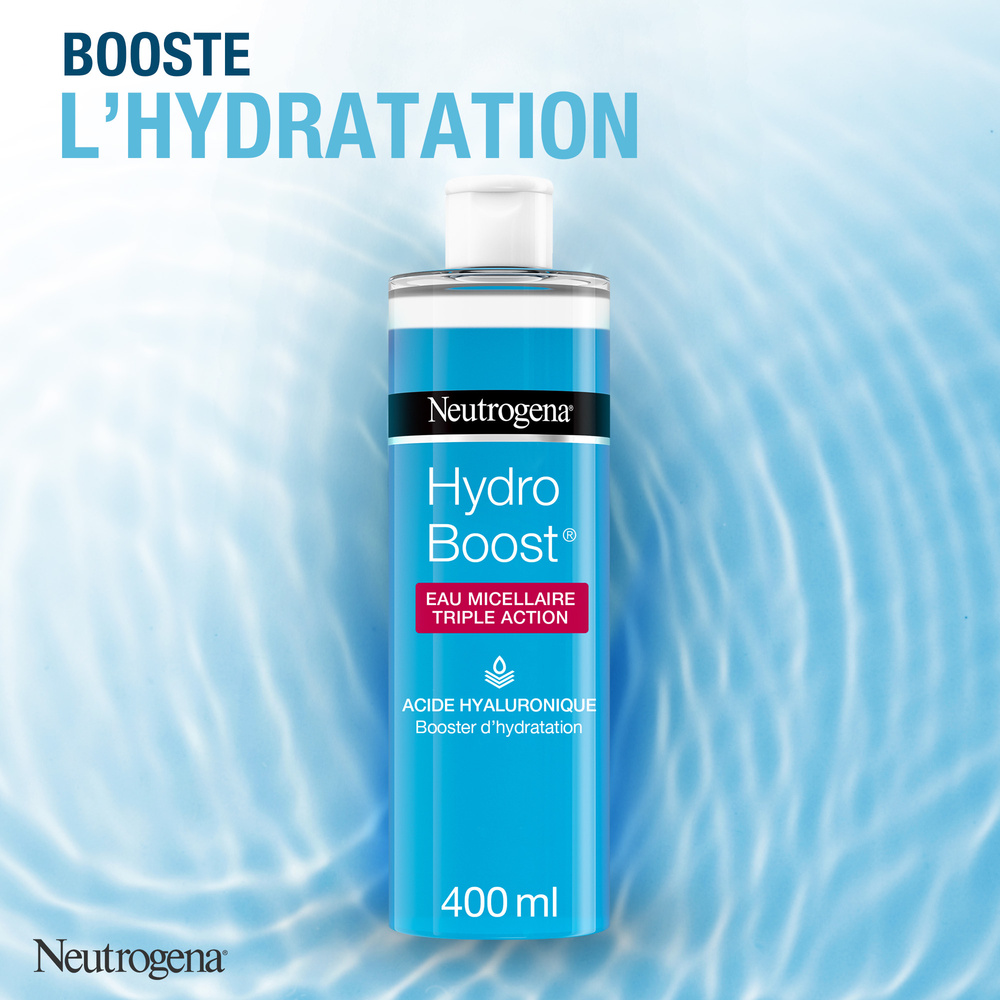 neutrogena Hydro Boost Eau Micellaire Triple Action à  l'Acide Hyaluronique, 400 ml Eau micellaire