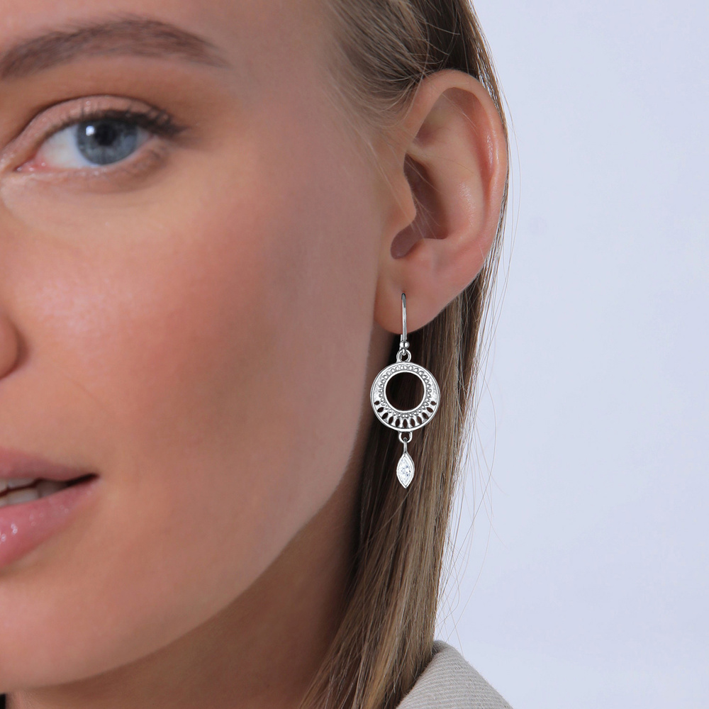 Elli PREMIUM Elli PREMIUM Boucles d'Oreilles Ornament Zirkonia Marquise 925 Sterling Silber Boucles d'oreilles