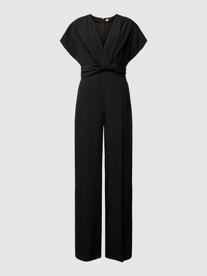 Jumpsuit mit Taillenpasse in schwarz