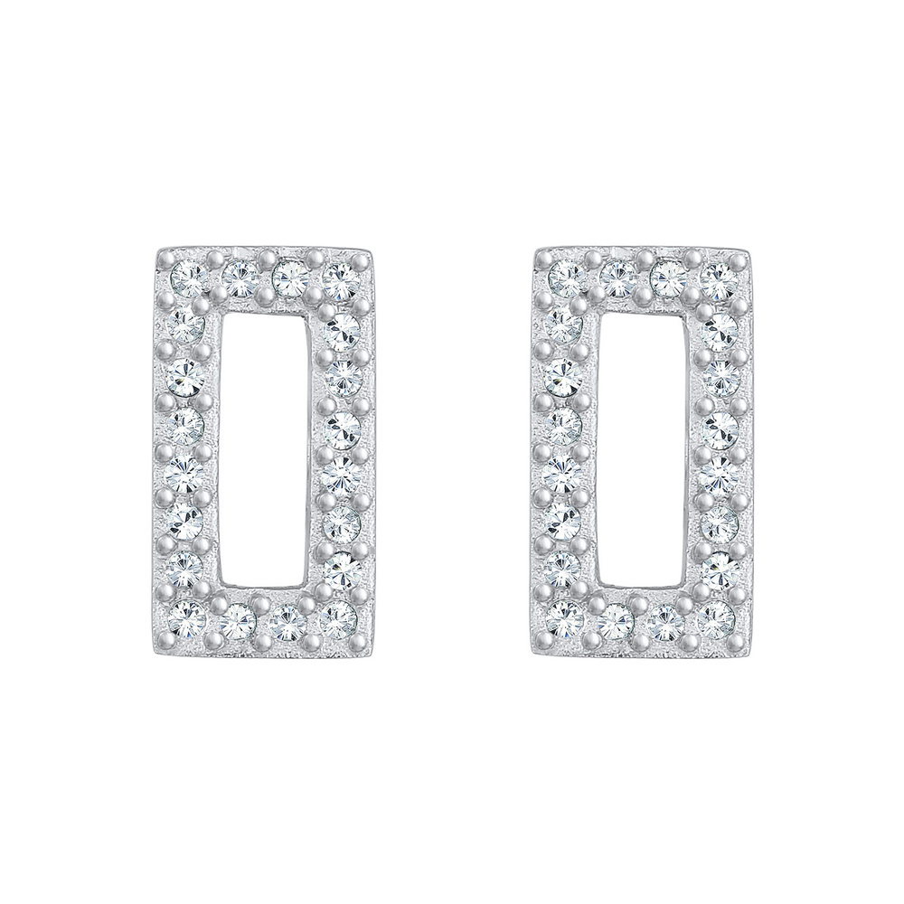 Elli Elli Boucles d'Oreilles Femmes Boucles d'oreilles Géo avec cristaux en argent ste Boucles d'oreilles