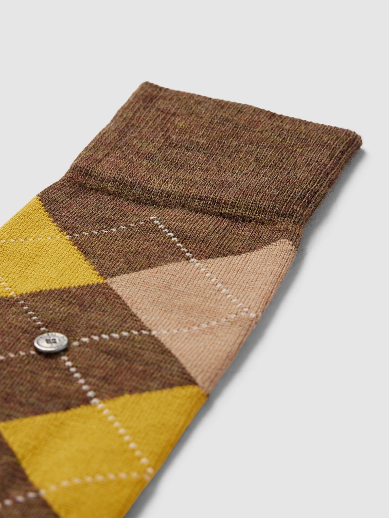 Socken mit Label-Stitching in schilf meliert