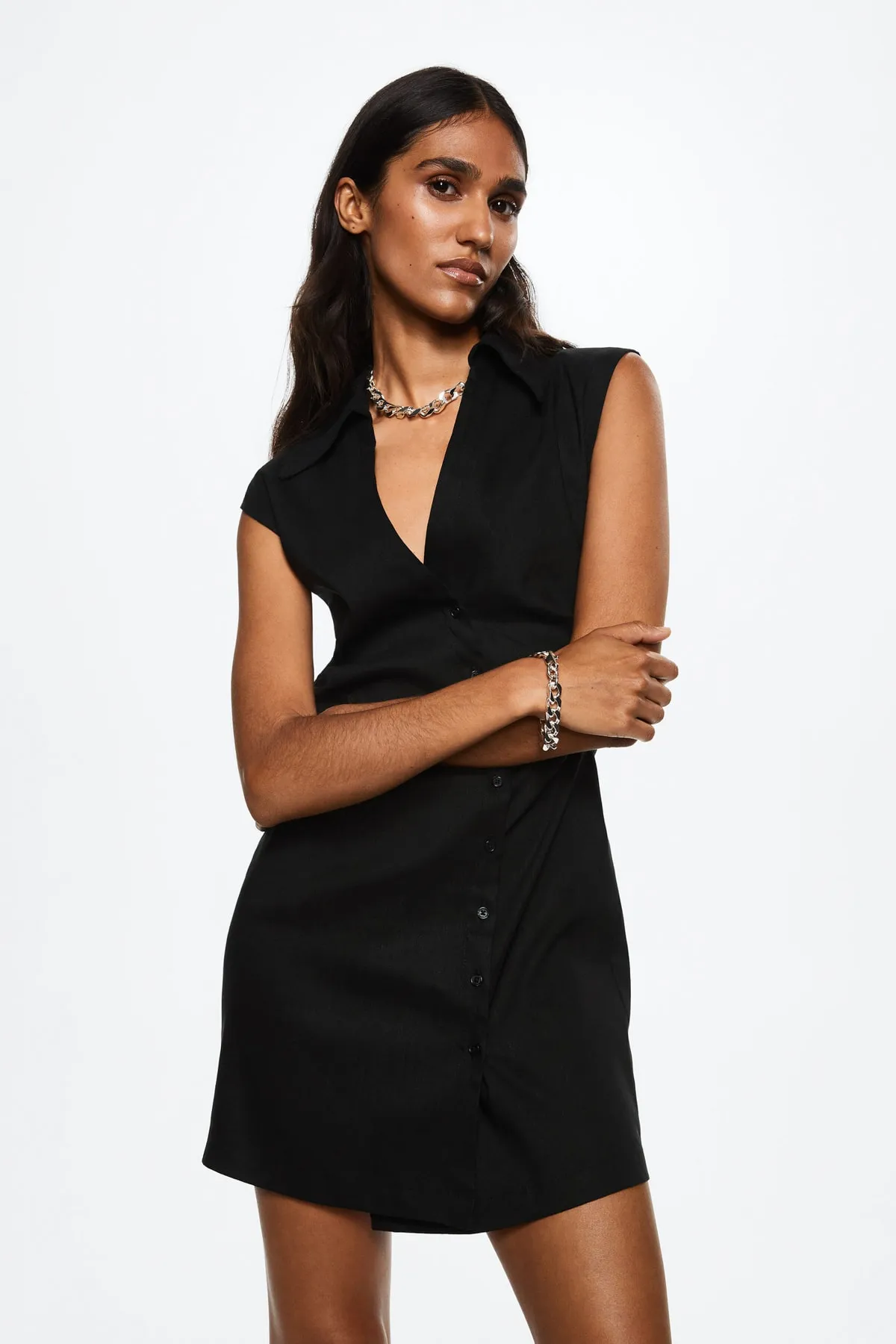 MANGO  Schwarzes Damenkleid 37050462