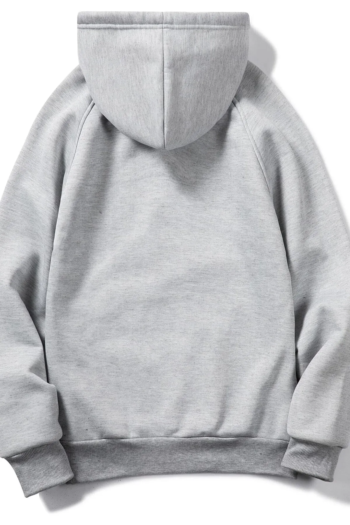 MODAGEN  Unisex-Sweatshirt mit Kapuze in Grau auf der linken Brustseite und Rosendetail in Übergröße