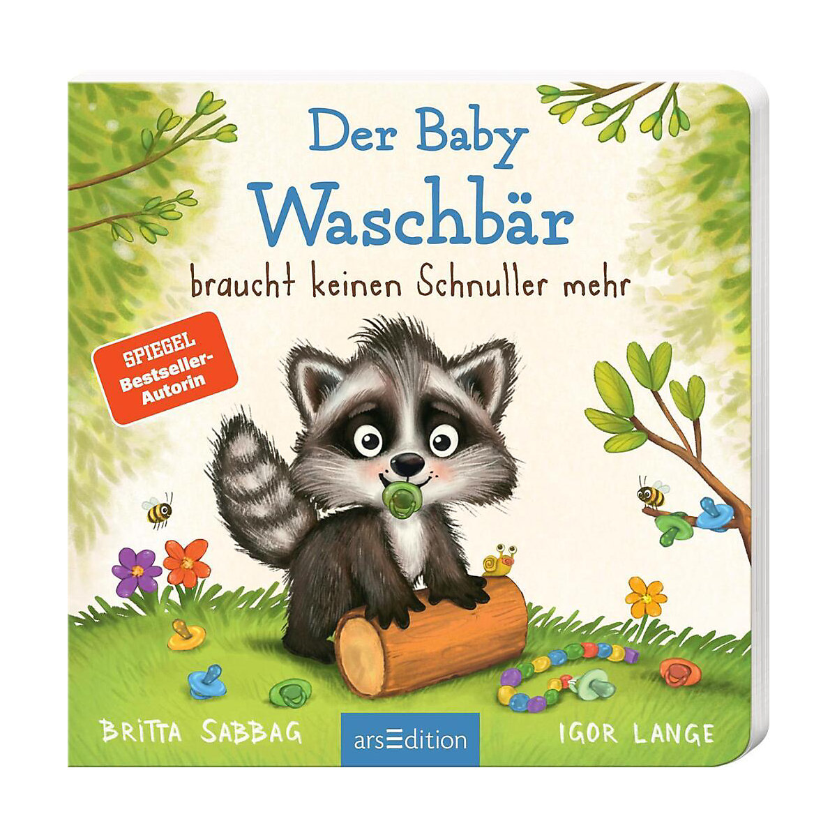 Der kleine Waschbär braucht keinen Schnuller mehr