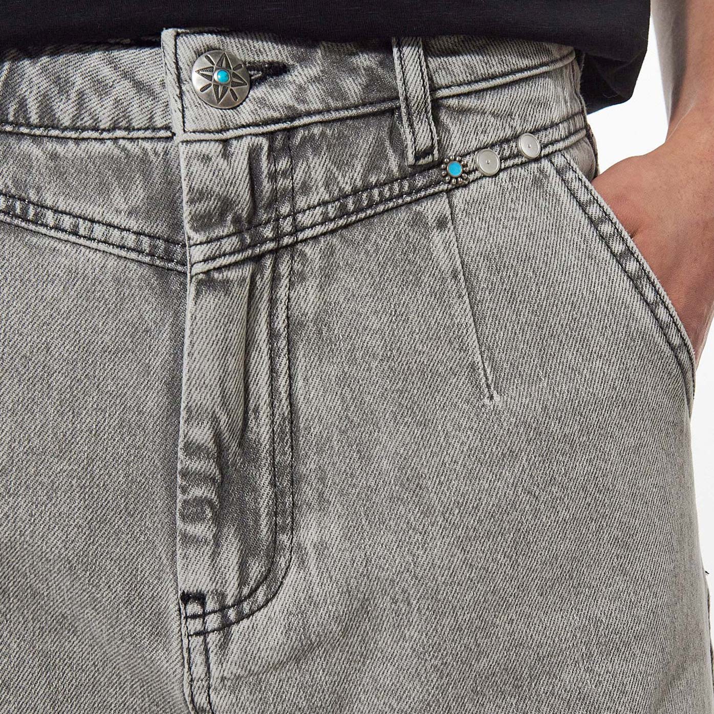 SITA   Short en jean gris Femme