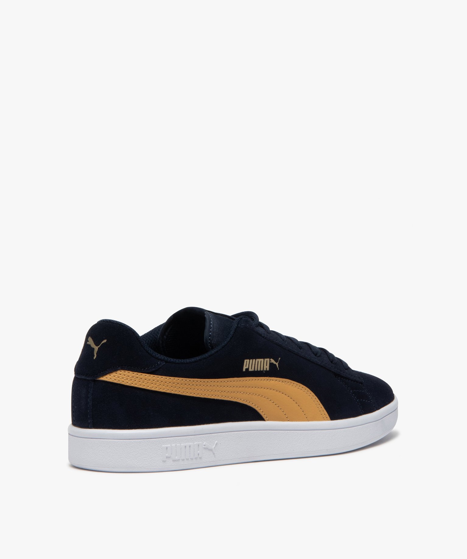 Baskets homme dessus cuir à lacets – Puma Smash marine | GEMO