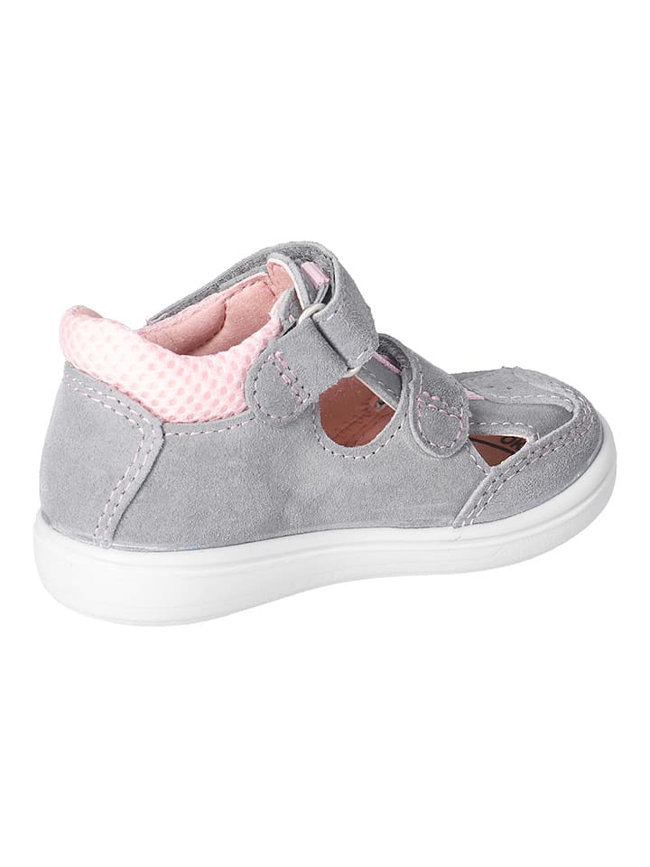 PEPINO Leder-Halbsandalen in Grau/ Rosa günstig kaufen