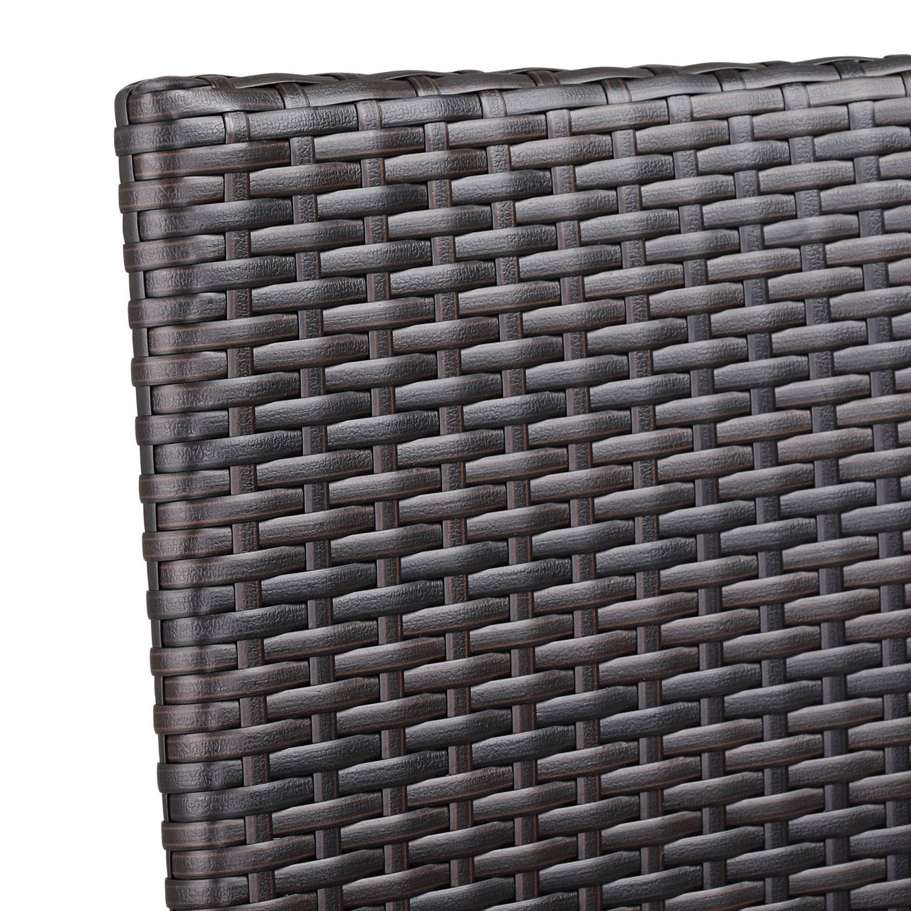 Casaria Polyrattan Stapelstuhl Comfort 4er-Set Braun