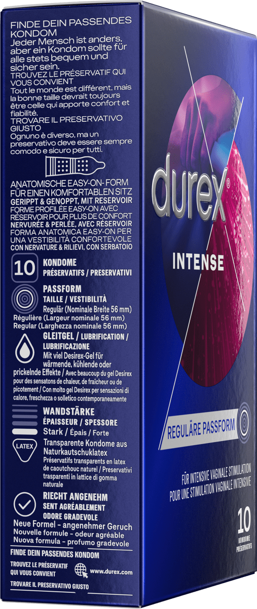 Kondome Intense Orgasmic, Breite 56mm, 10 St