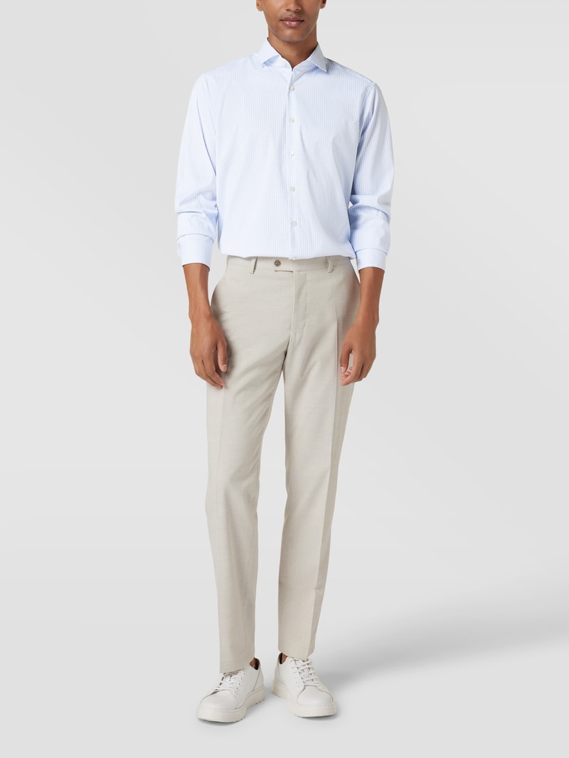 Business-Hemd mit Allover-Muster in bleu