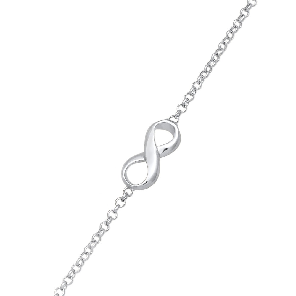 Elli Elli Bracelet Femmes chaîne à main symbole l'infini en argent sterling 925 plaqué Bracelet