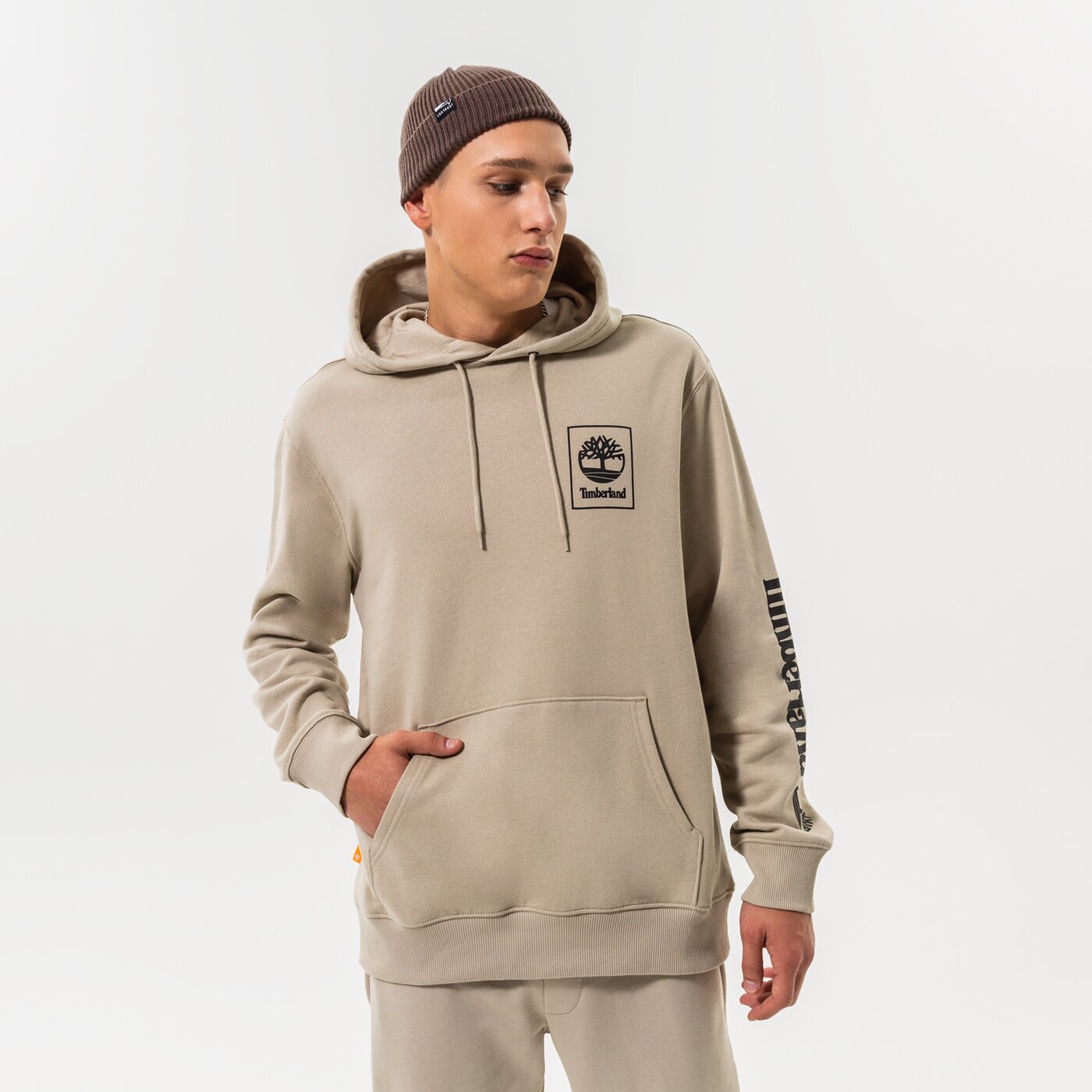 TIMBERLAND HOODIE STACK ISLAND FOSSIL Beige