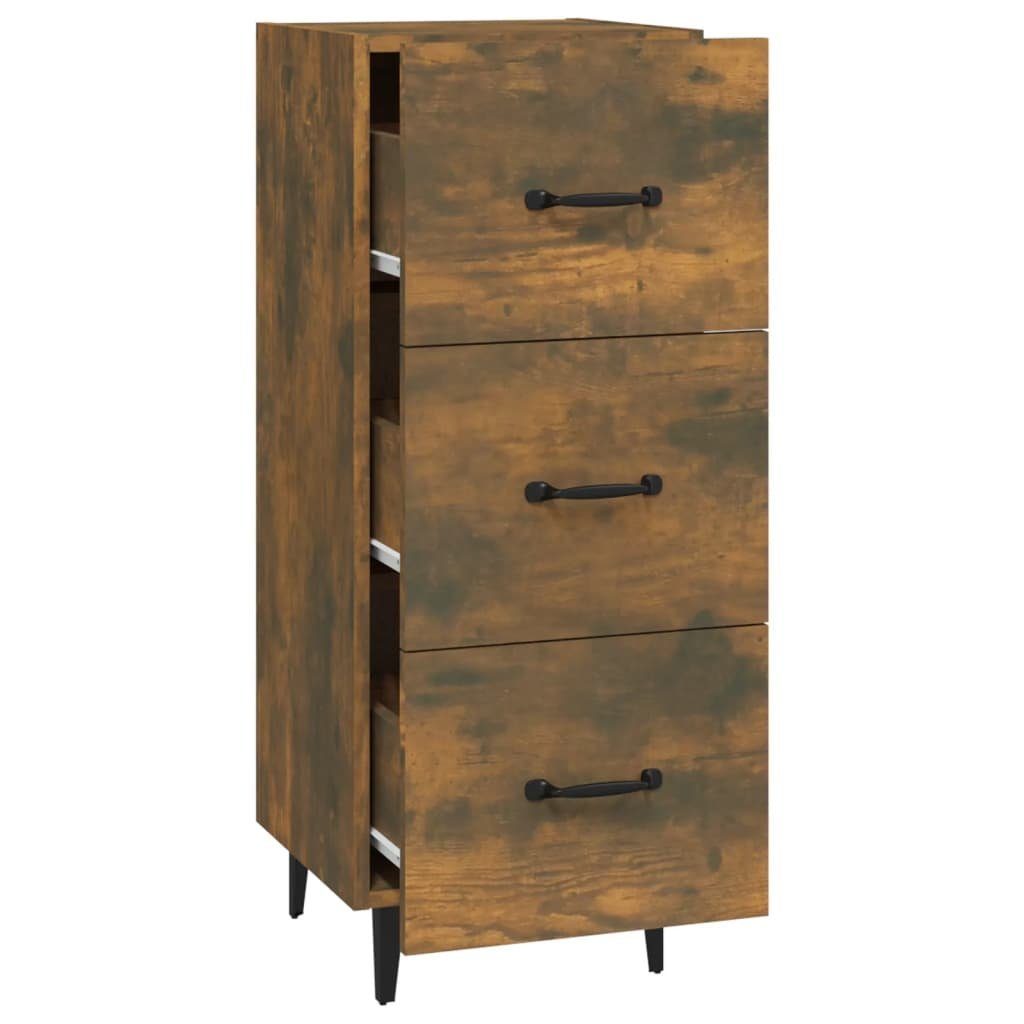 vidaXL Sideboard Sideboard Räuchereiche 34,5x34x90 cm Holzwerkstoff (1 St)