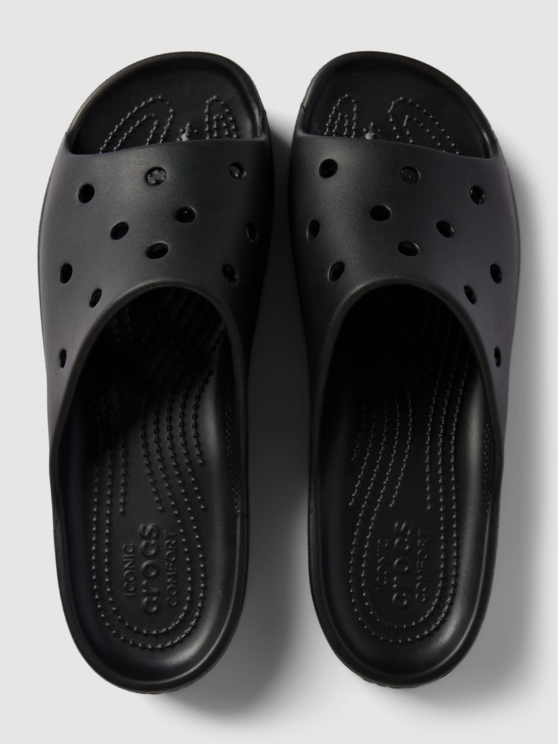 Slides mit Lochmuster in schwarz