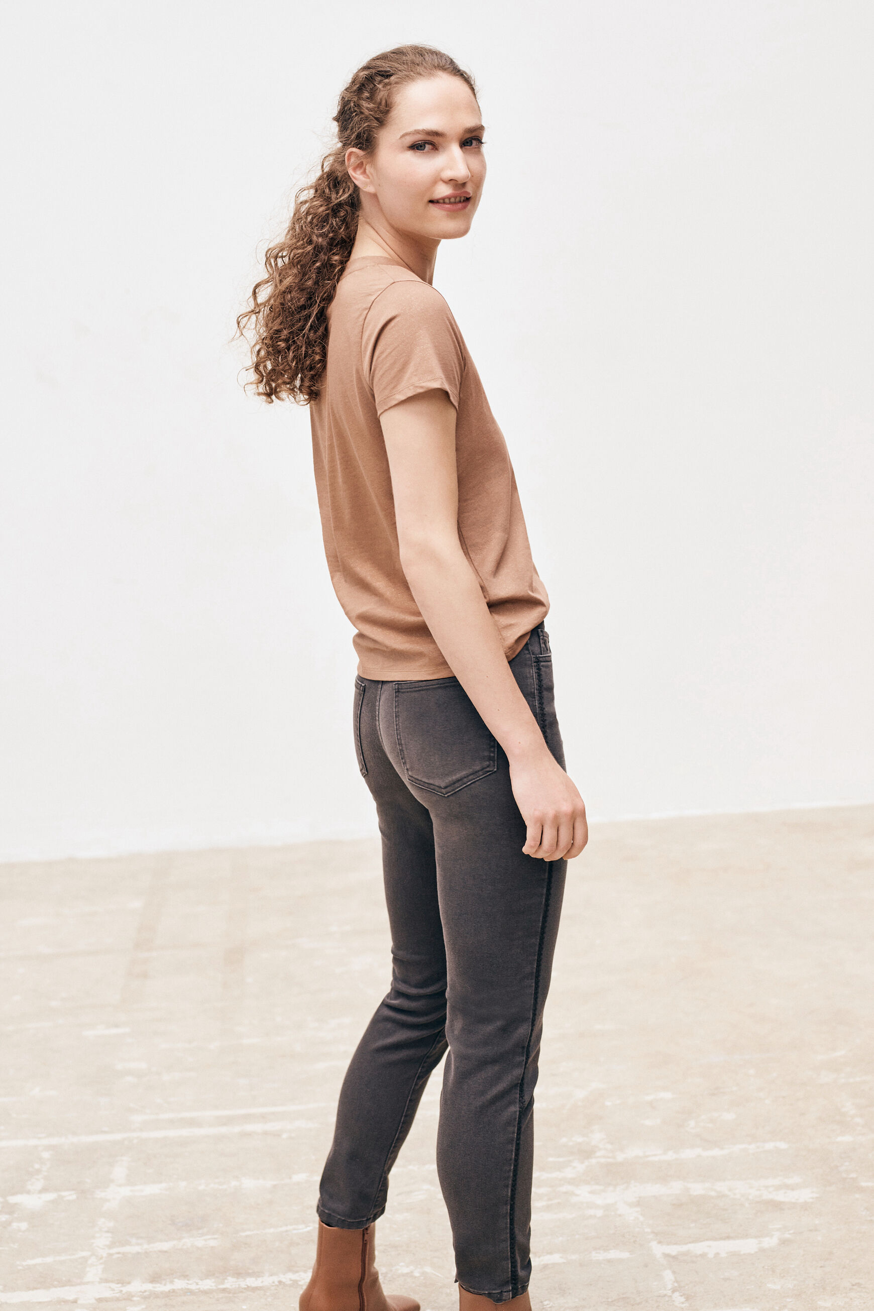 t-shirt nevada marron femme