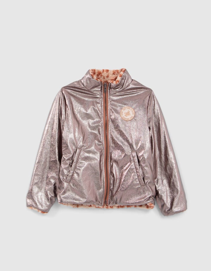 Parka 3-en-1 kaki fourrée et veste réversible fille