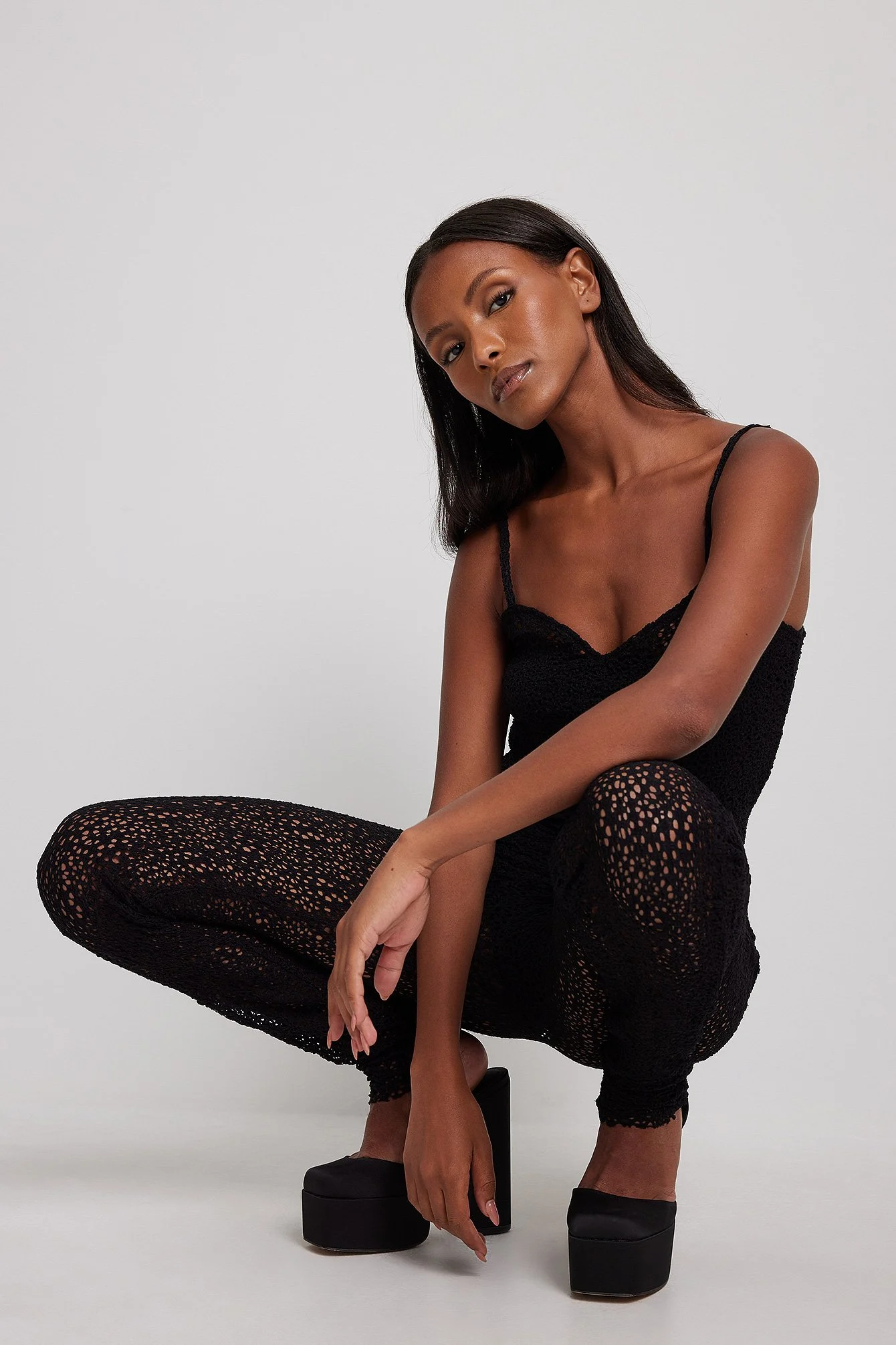 Jumpsuit mit Spitze