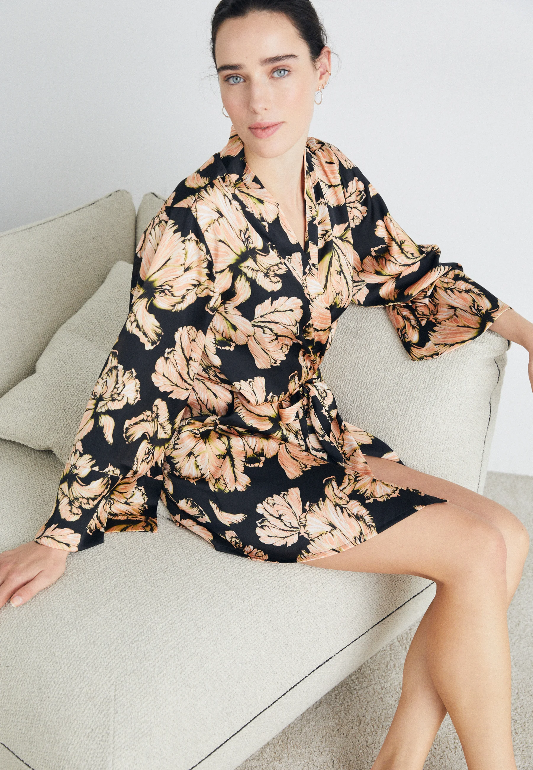 Hunkemöller KIMONO FLORAL NIGHTS - Albornoz