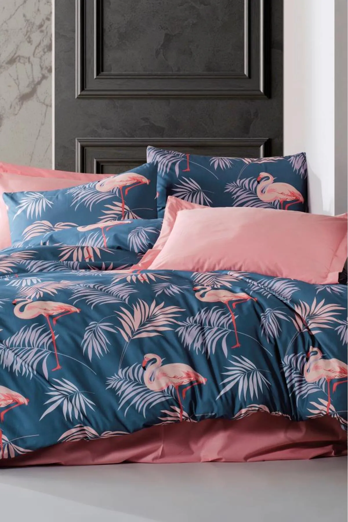 Çeyiz Diyarı  Bettwäsche Doppelbett - Grün - Geblümt