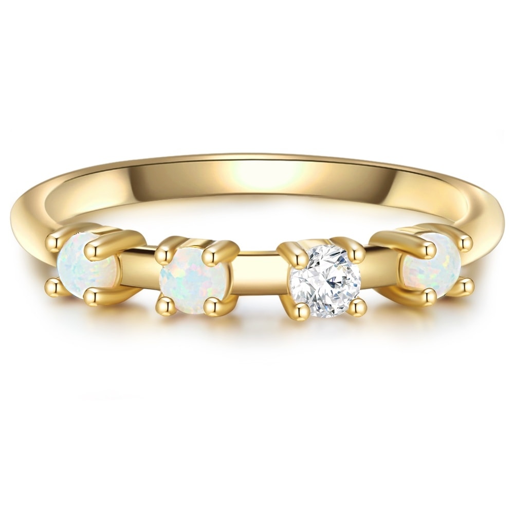Glanzstücke München Bague en argent Argent sterling Oxyde de zirconium (CZ) en Or jaune Bague