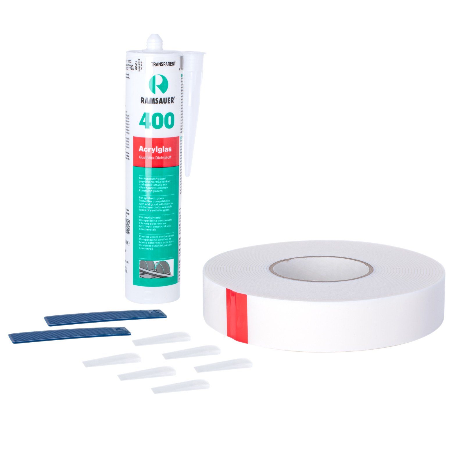 Schulte Badrückwand DecoDesign Montage-Set Zubehör für Duschrückwände, (Set, 3-tlg)