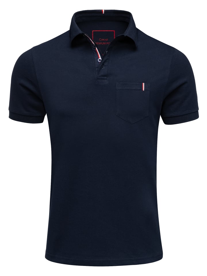 Amaci&Sons Poloshirt DEARBORN in Navyblau günstig kaufen