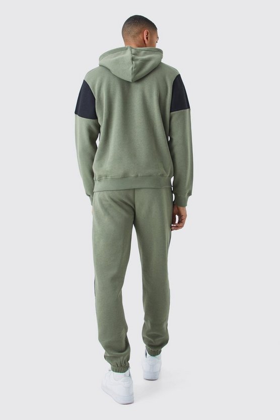 Man Official Colorblock Trainingsanzug mit Kapuze