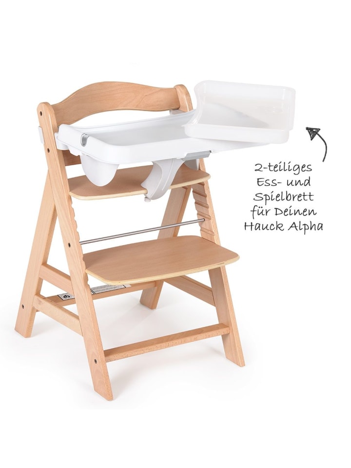 Hauck Alpha Tray - 2-teiliges Essbrett & Tisch für Alpha in weiss günstig kaufen onesize
