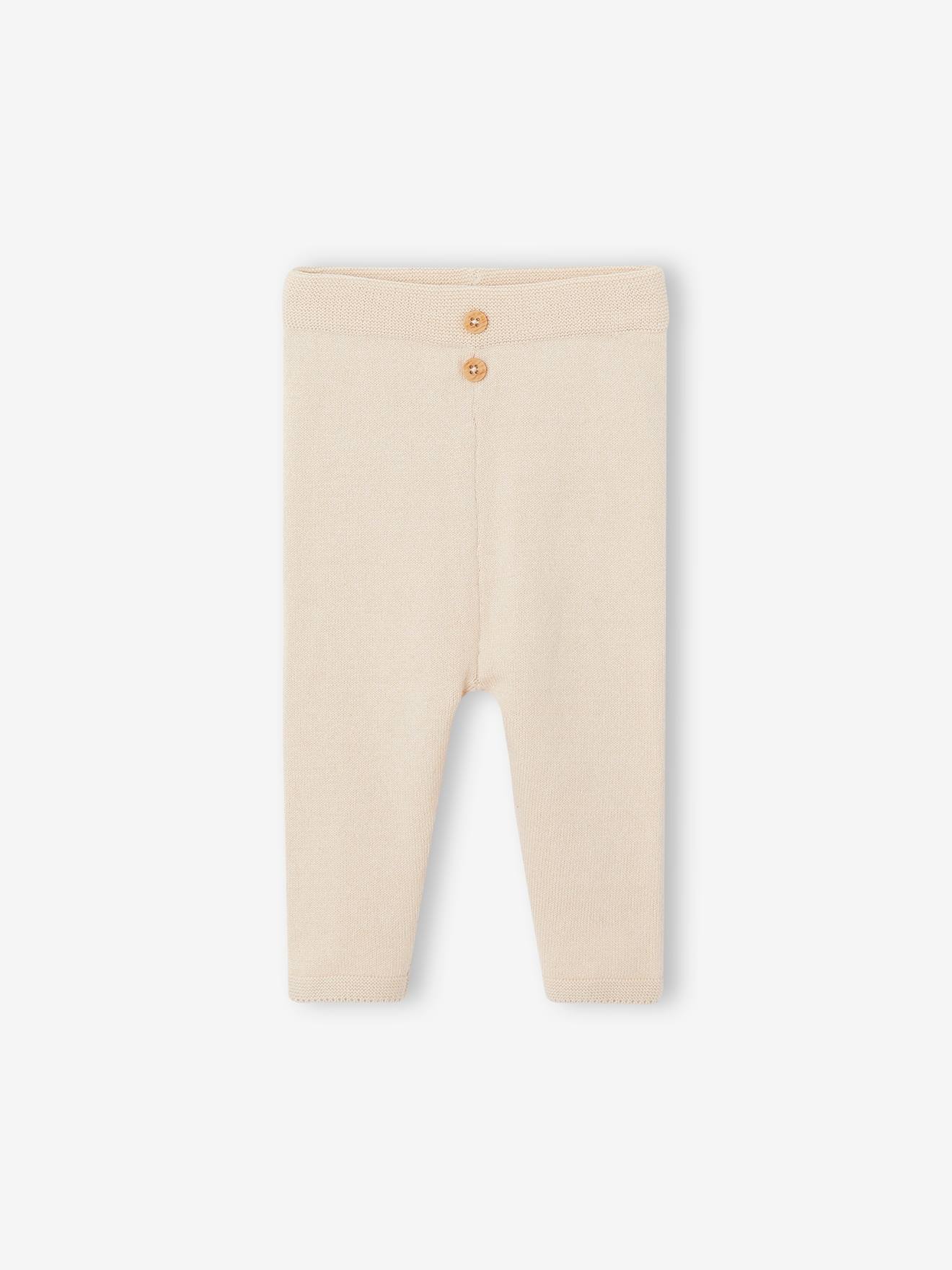 Vertbaudet Baby Strick-Set: Pullover & Leggings Oeko-Tex - beige