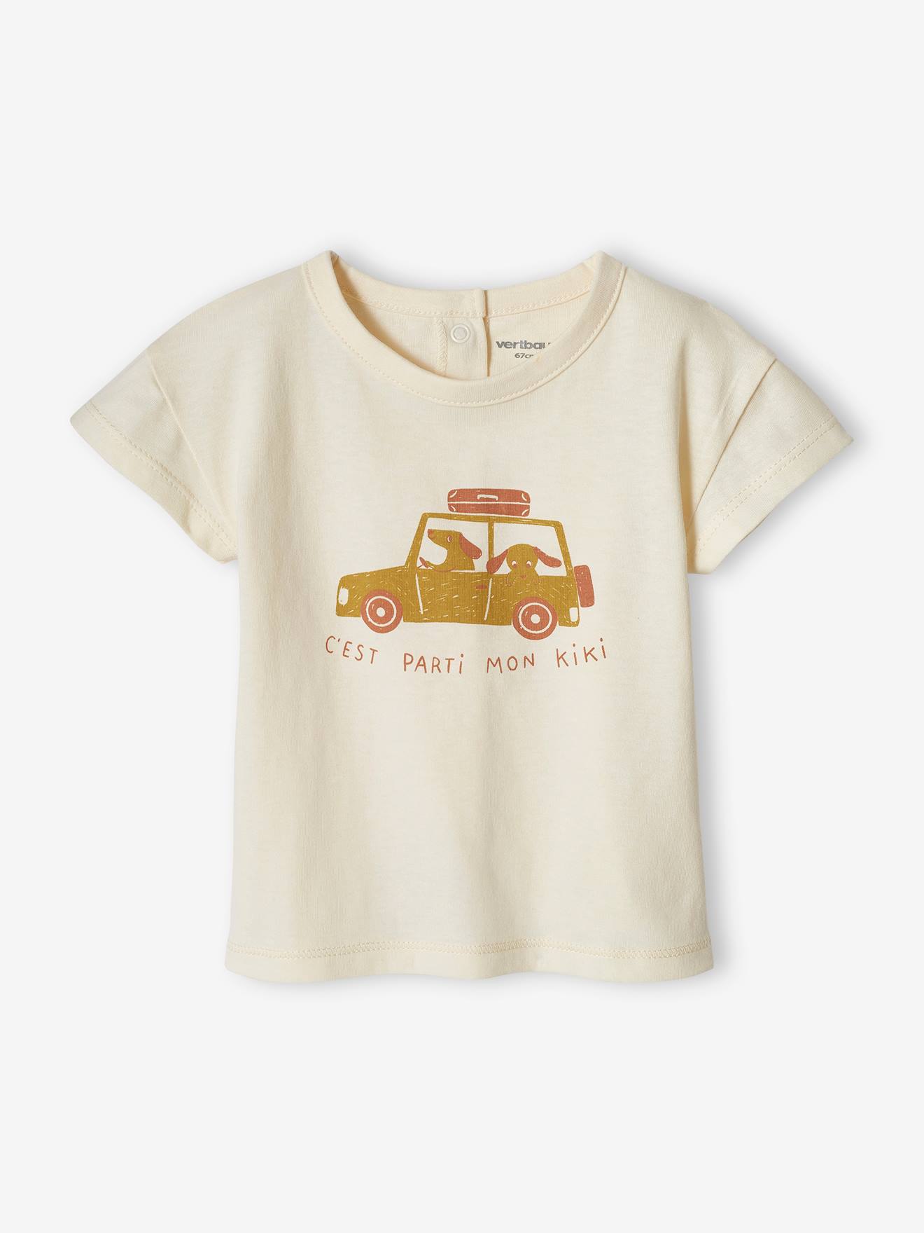 Lot de 2 T-shirts basics bébé manches courtes taupe