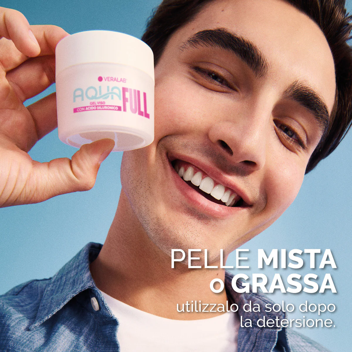 Cremas faciales Aquafull: gel hidratante facial, sérum hidratante facial.