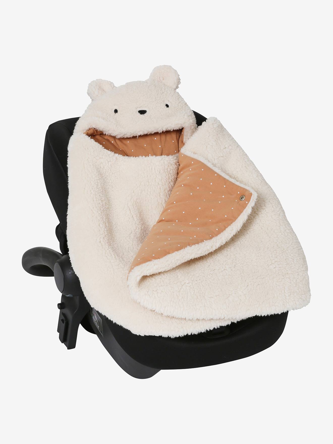 Nid d'ange transformable en peluche Ourson gris souris