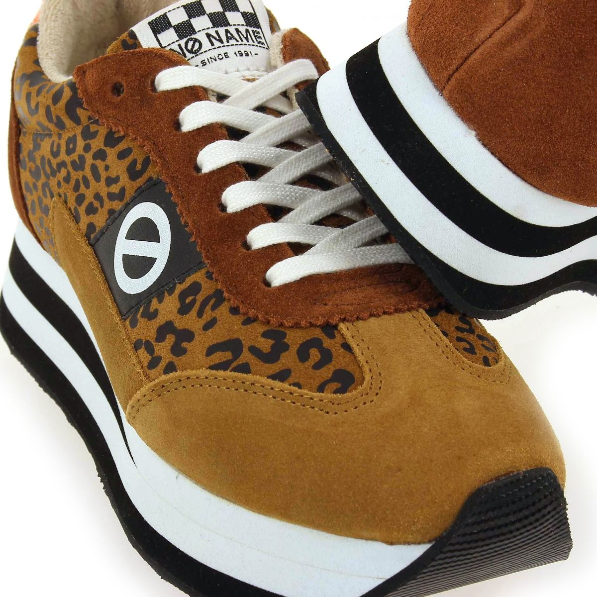 No Name  FLEX M JOGGER SUEDE LEO - Camel Marron