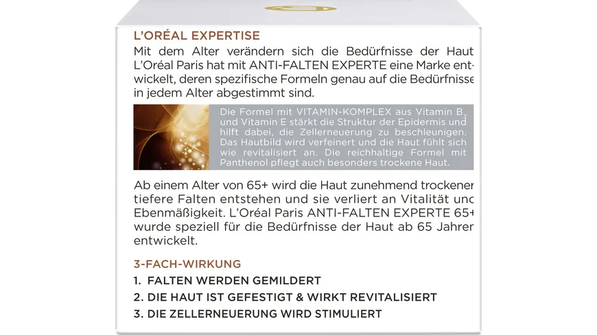 L'Oréal Paris Anti-Falten Experte 65+ Tagespflege 50 ml